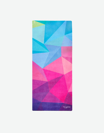 Combo Yoga Mat: 2-in-1 (Mat + Towel) - Kids Geo - Lightweight, Ultra-Soft