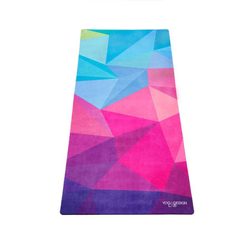 Combo Yoga Mat: 2-in-1 (Mat + Towel) - Kids Geo - Lightweight, Ultra-Soft