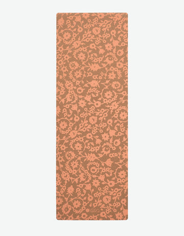 Yoga Design Lab - Cork Yoga Mat - Floral Batik Coral - 70
