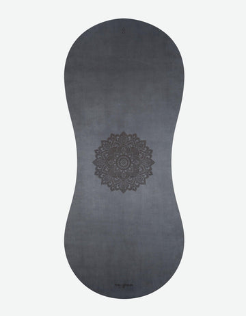 Curve Yoga Mat - 3.5mm - Mandala Charcoal - Large yoga Mat For Tall Yogis