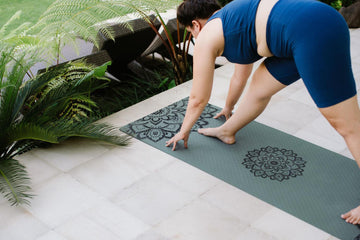 Flow Yoga Mat - Pure Mandala Charcoal 6mm - Ideal Mat For Beginners