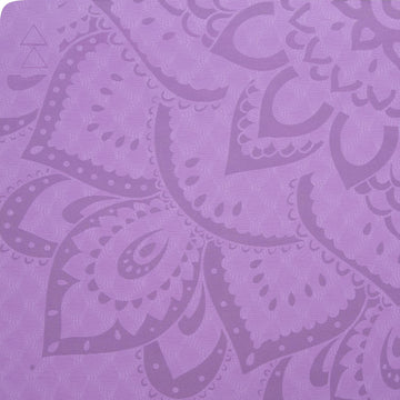 Yoga Design Lab - Flow Yoga Mat - Mandala Lavender 6mm - Best For Beginner Practices