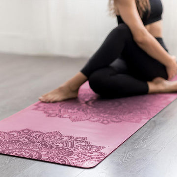 Infinity Yoga Mat - 5mm - Mandala Rose - The Best Yoga Mat provides great support