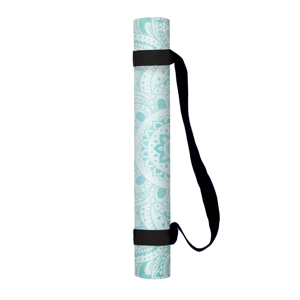 Travel Combo Yoga Mat - 2-in-1 (Mat + Towel) - Mandala Turquoise 1.5 mm - Yoga Design Lab 