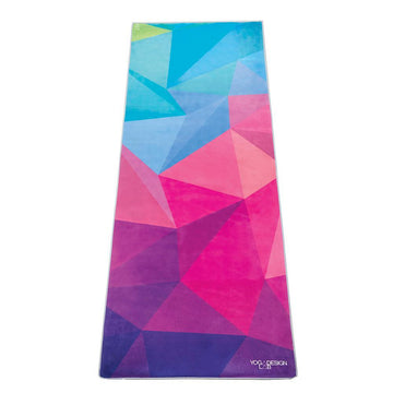Yoga Mat Towel - Geo - Ultra-Grippy, Moisture Absorbing & Quick-Dry