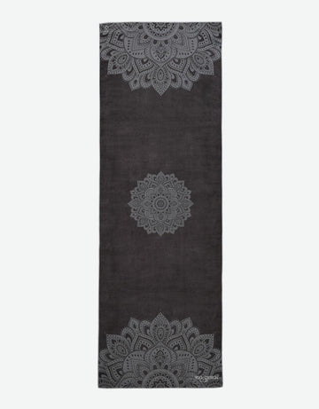 Yoga Mat Towel - Mandala Black - Ultra-Grippy, Moisture Absorbing & Quick-Dry