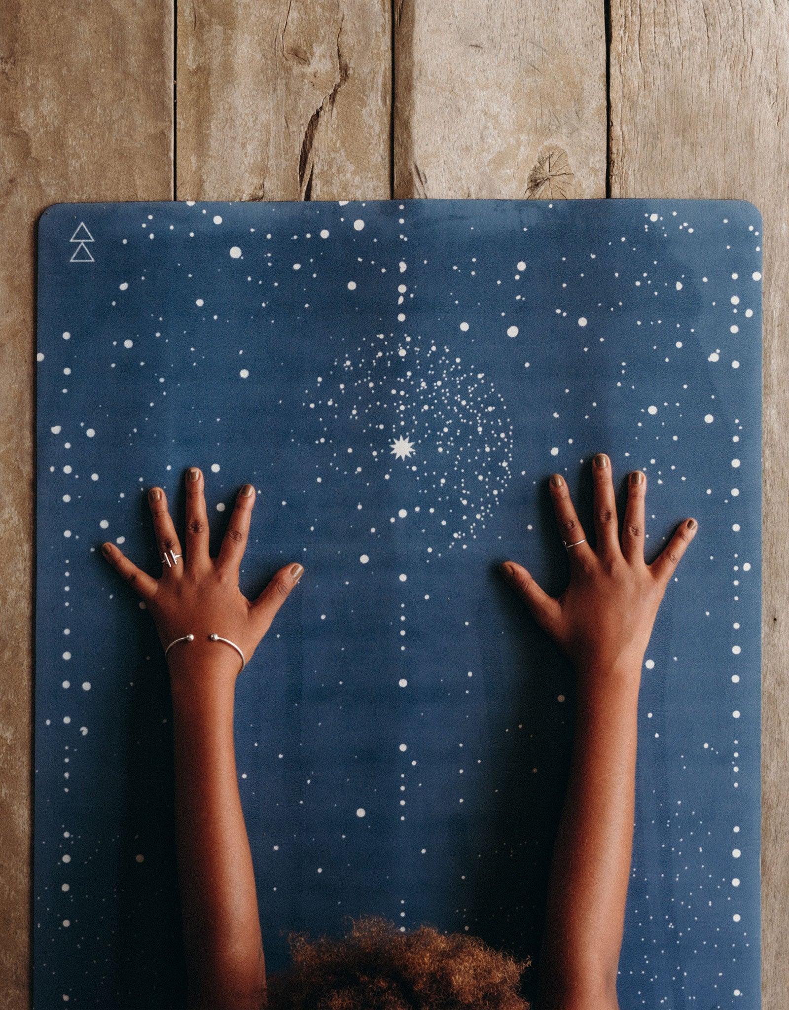 Combo Yoga Mat: 2-in-1 (Mat + Towel) - Celestial - Lightweight, Ultra-Soft