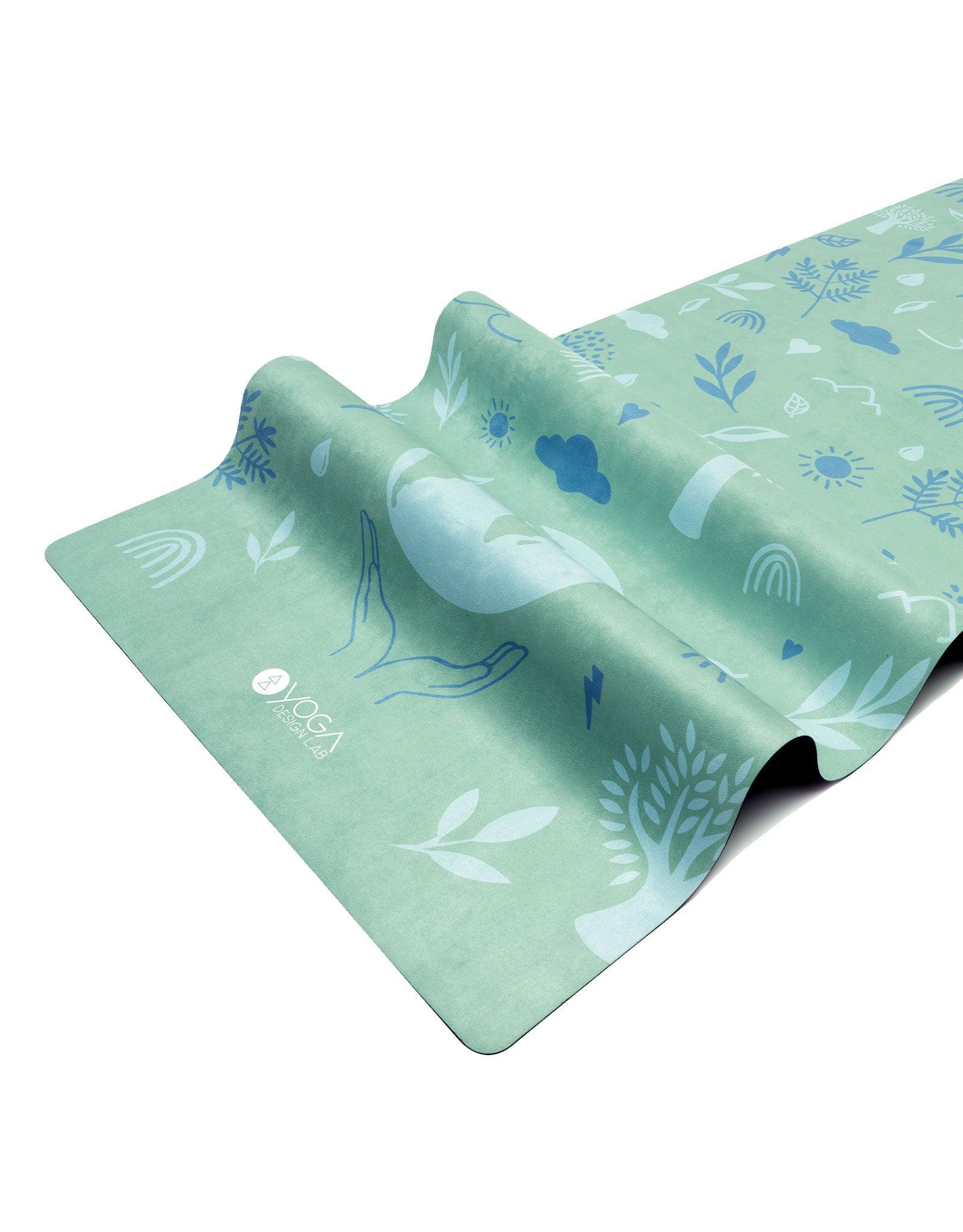Combo Yoga Mat: 2-in-1 (Mat + Towel) - Earth Green - Lightweight, Ultra-Soft - Yoga Design Lab 