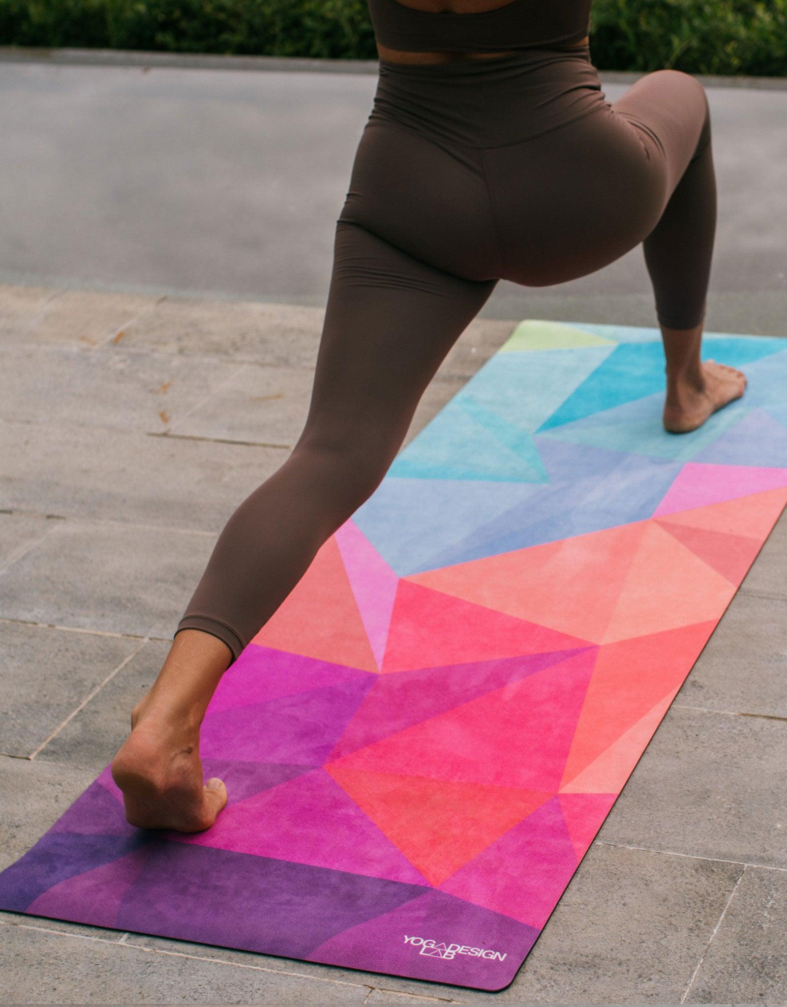 Combo Yoga Mat: 2-in-1 (Mat + Towel) - Geo - Lightweight, Ultra-Soft - Yoga Design Lab 