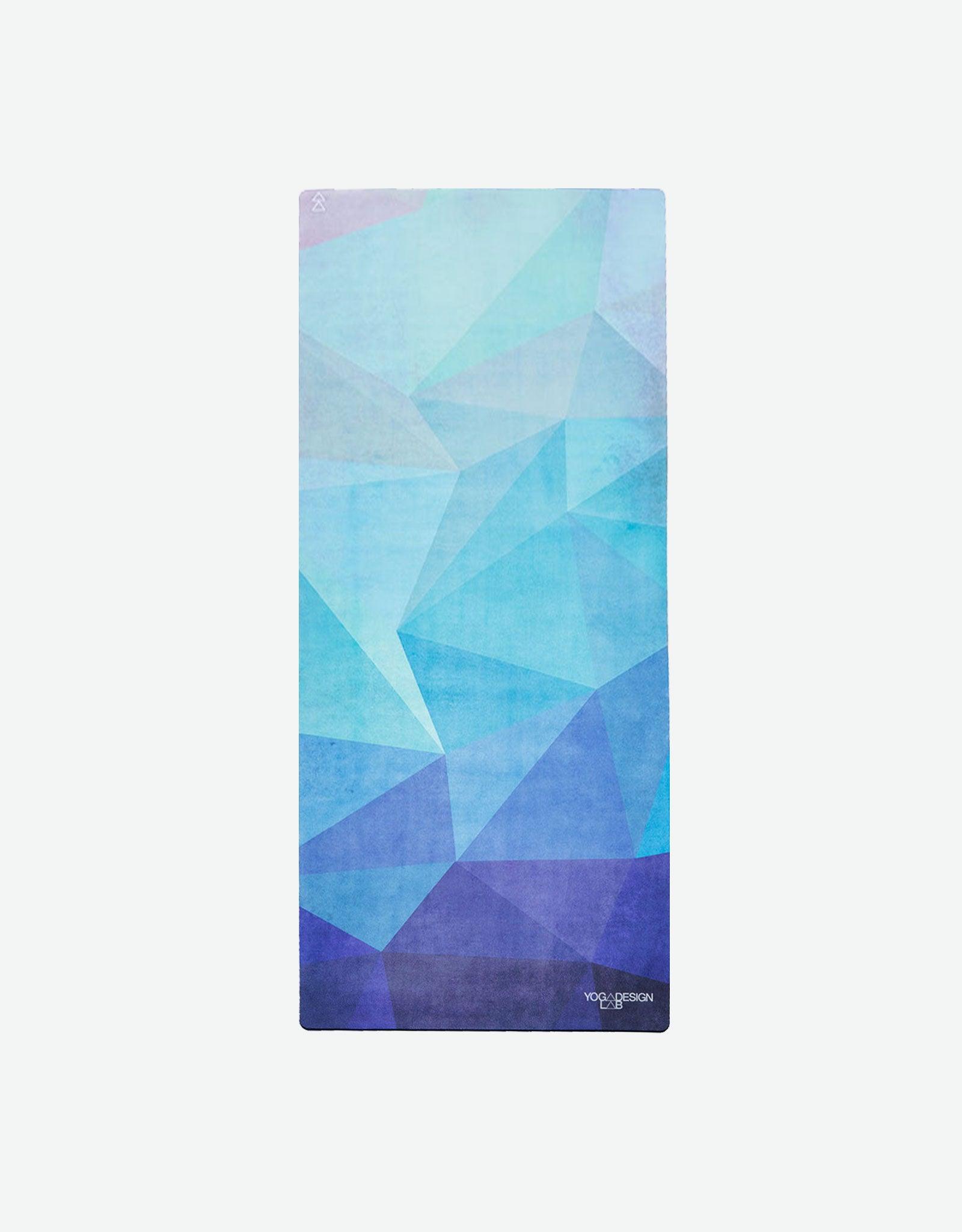 Combo Yoga Mat: 2-in-1 (Mat + Towel) - Kids Geo Blue - Lightweight, Ultra-Soft - Yoga Design Lab 