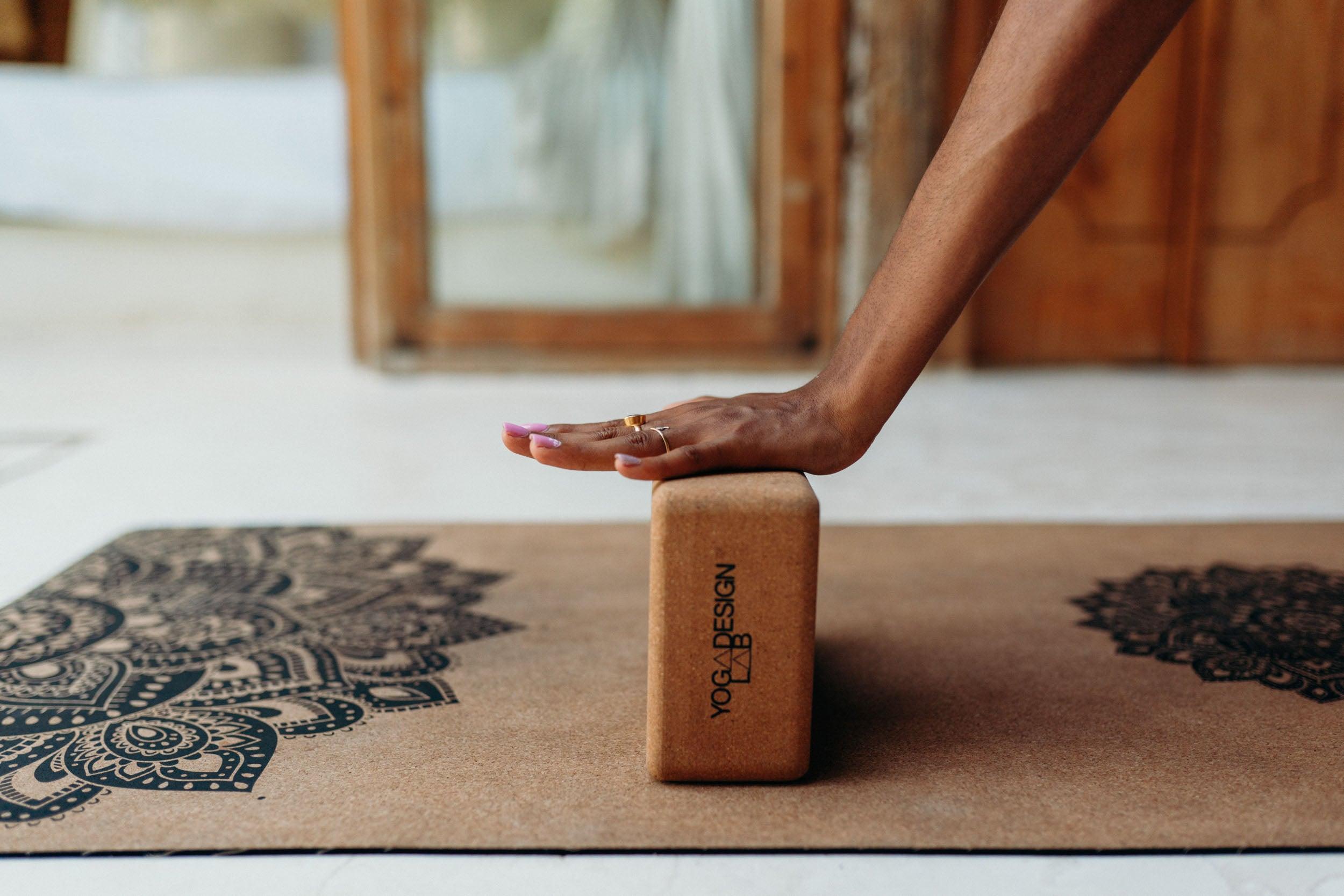 Yoga Design Lab Cork Yoga Mat - Mandala Black