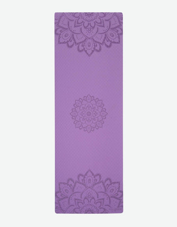 Flow Yoga Mat Pure Mandala Lavender 6mm - Ideal Mat For Beginners - Yoga Design Lab 