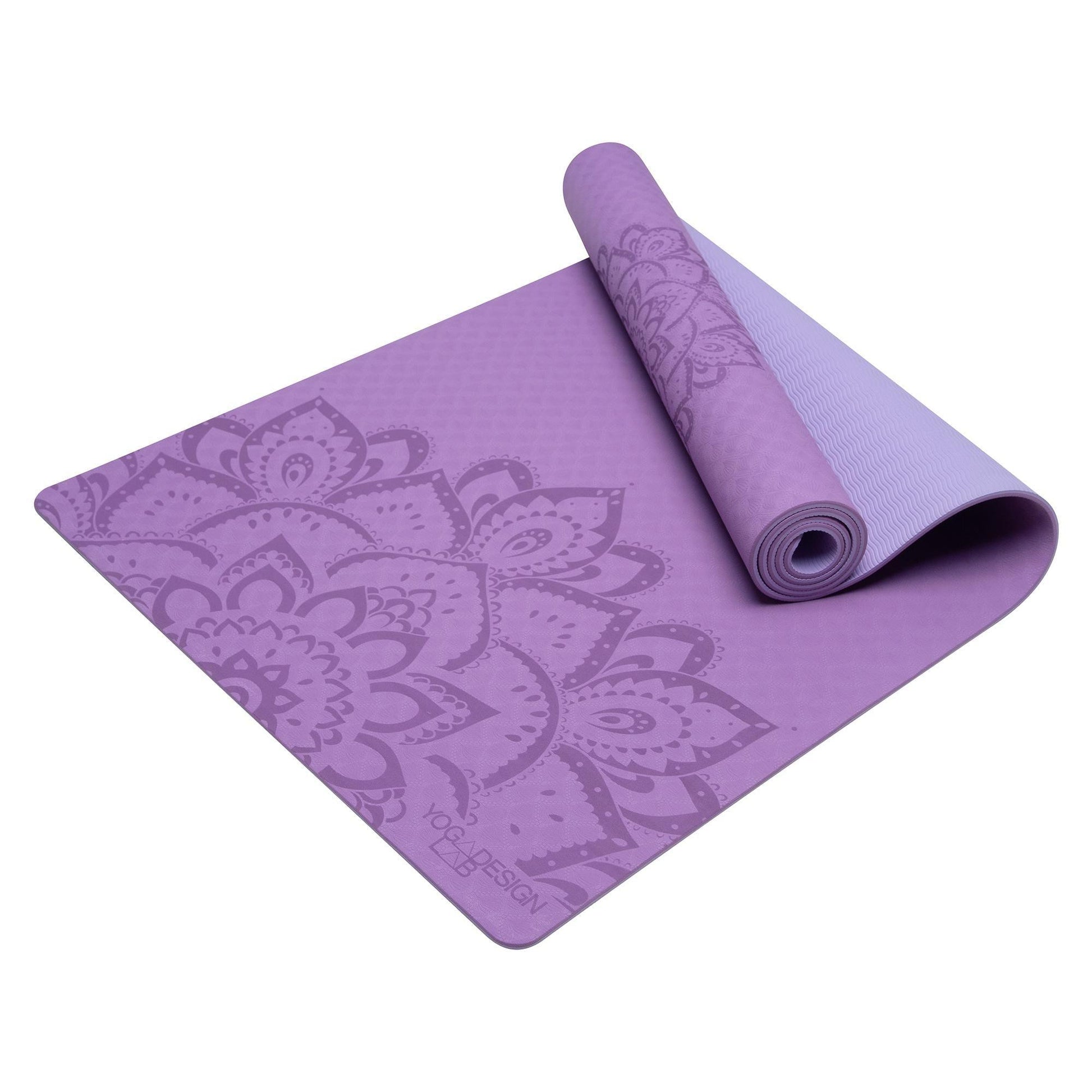 Flow Yoga Mat Pure Mandala Lavender 6mm - Ideal Mat For Beginners - Yoga Design Lab 