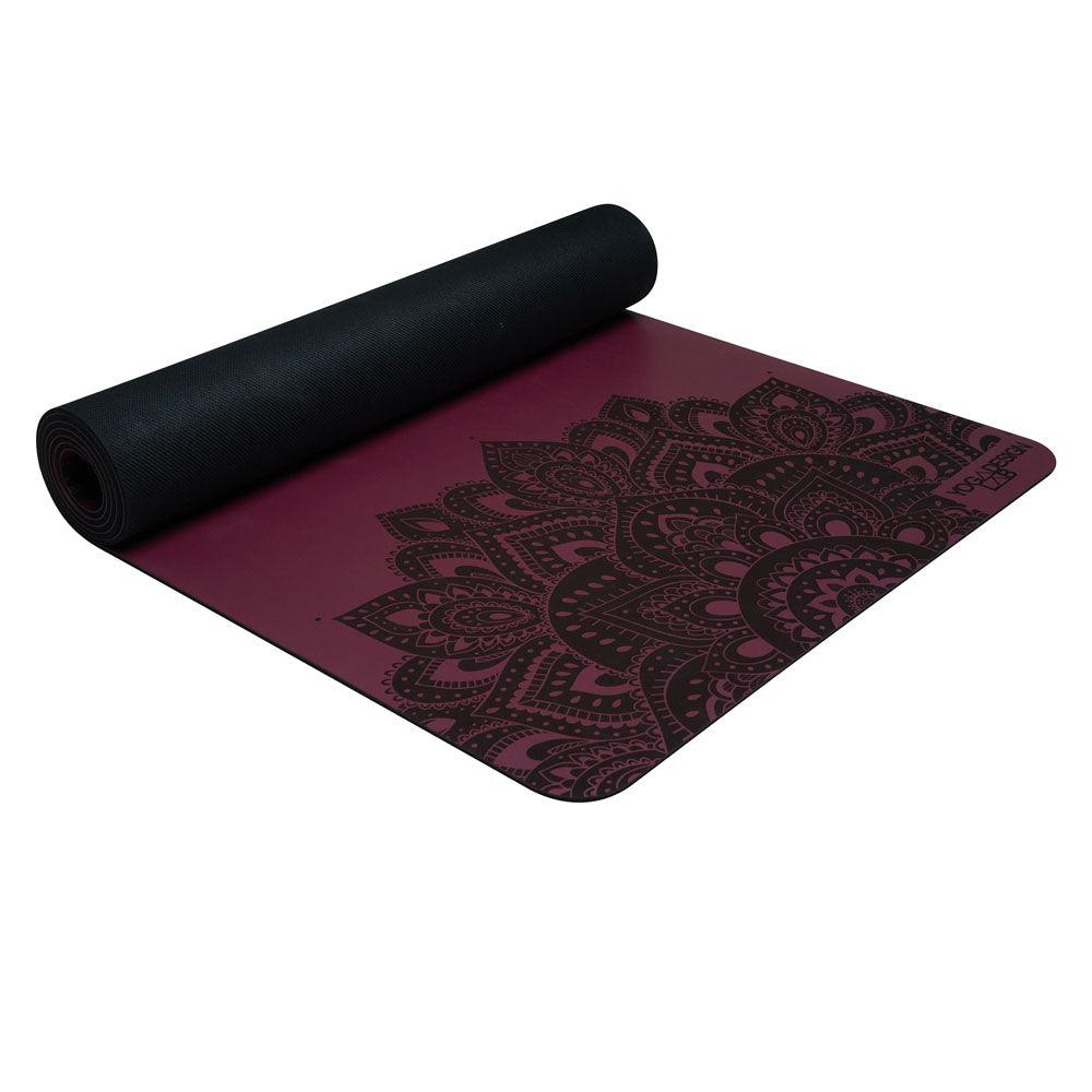 Infinity Yoga Mat - 5mm - Mandala Burgundy - The Best Yoga Mat provides great support - Yoga Design Lab 