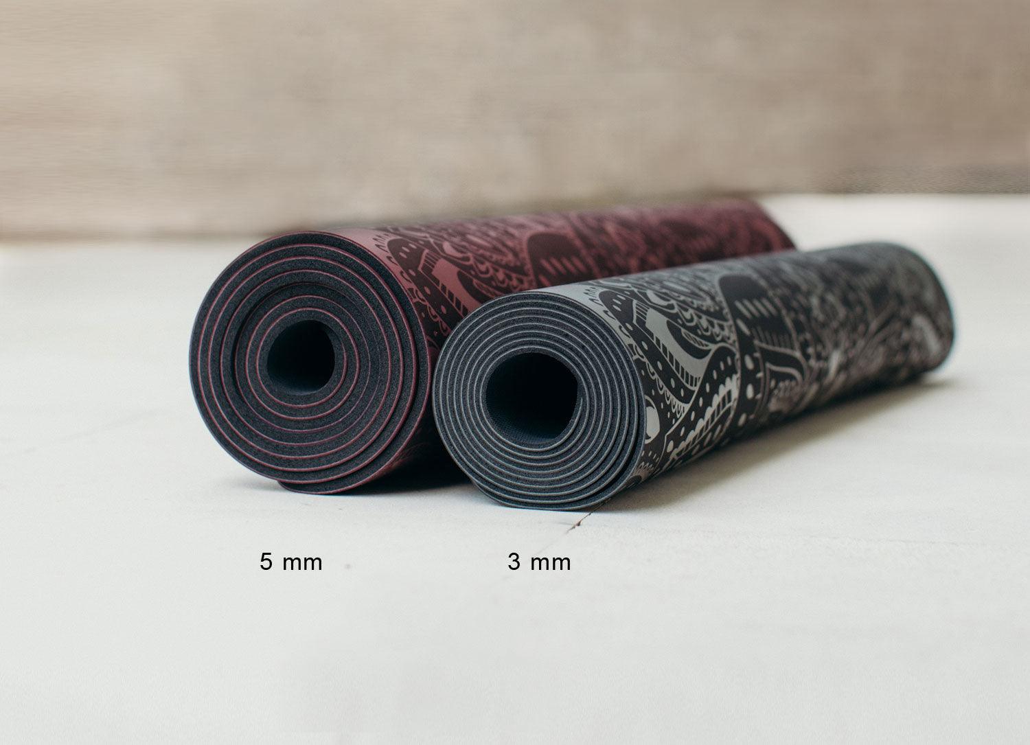 5 mm Yoga Sticky Mat with Printed Flower Design