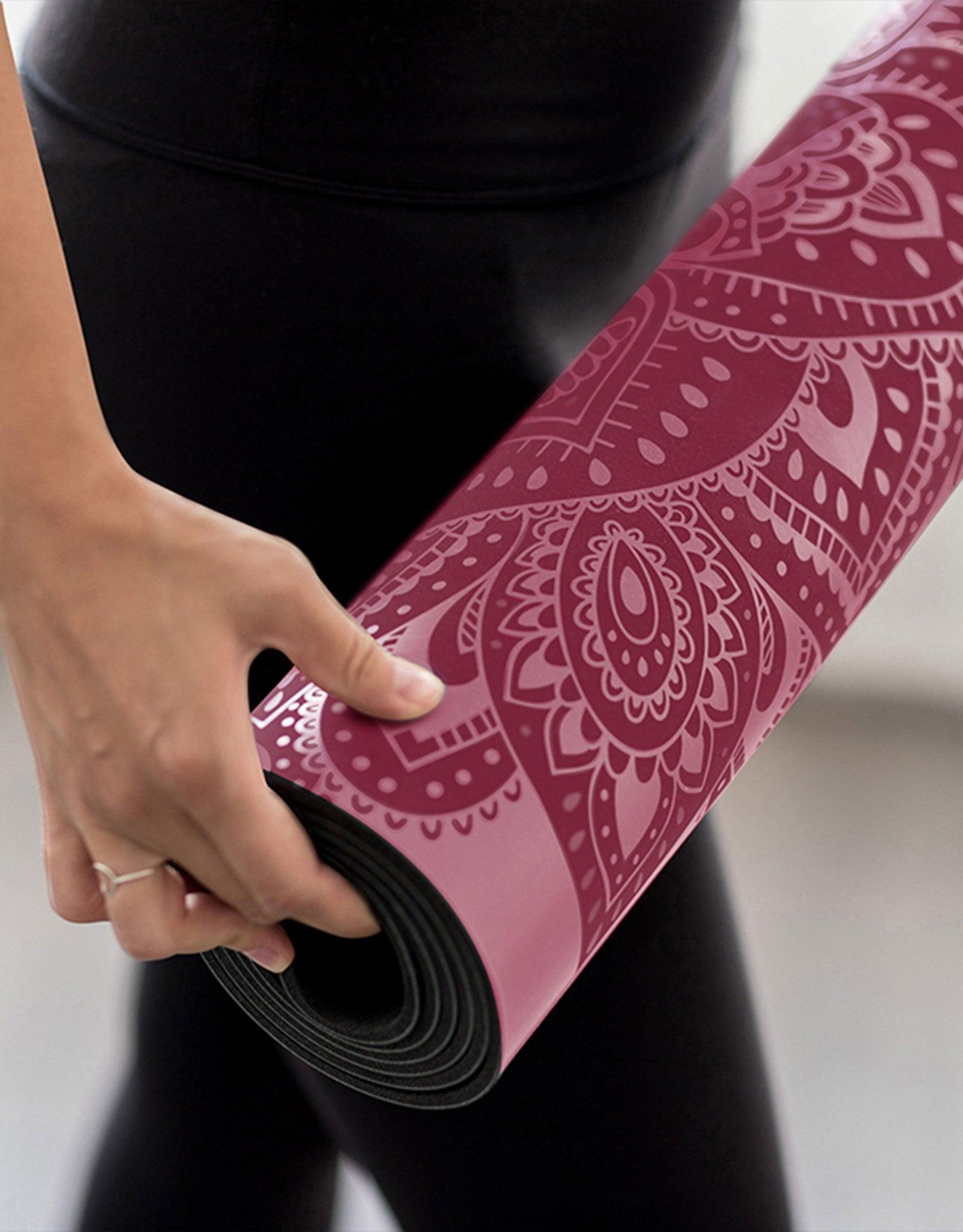 Infinity Yoga Mat - 5mm - Mandala Rose - The Best Yoga Mat provides great support - Yoga Design Lab 