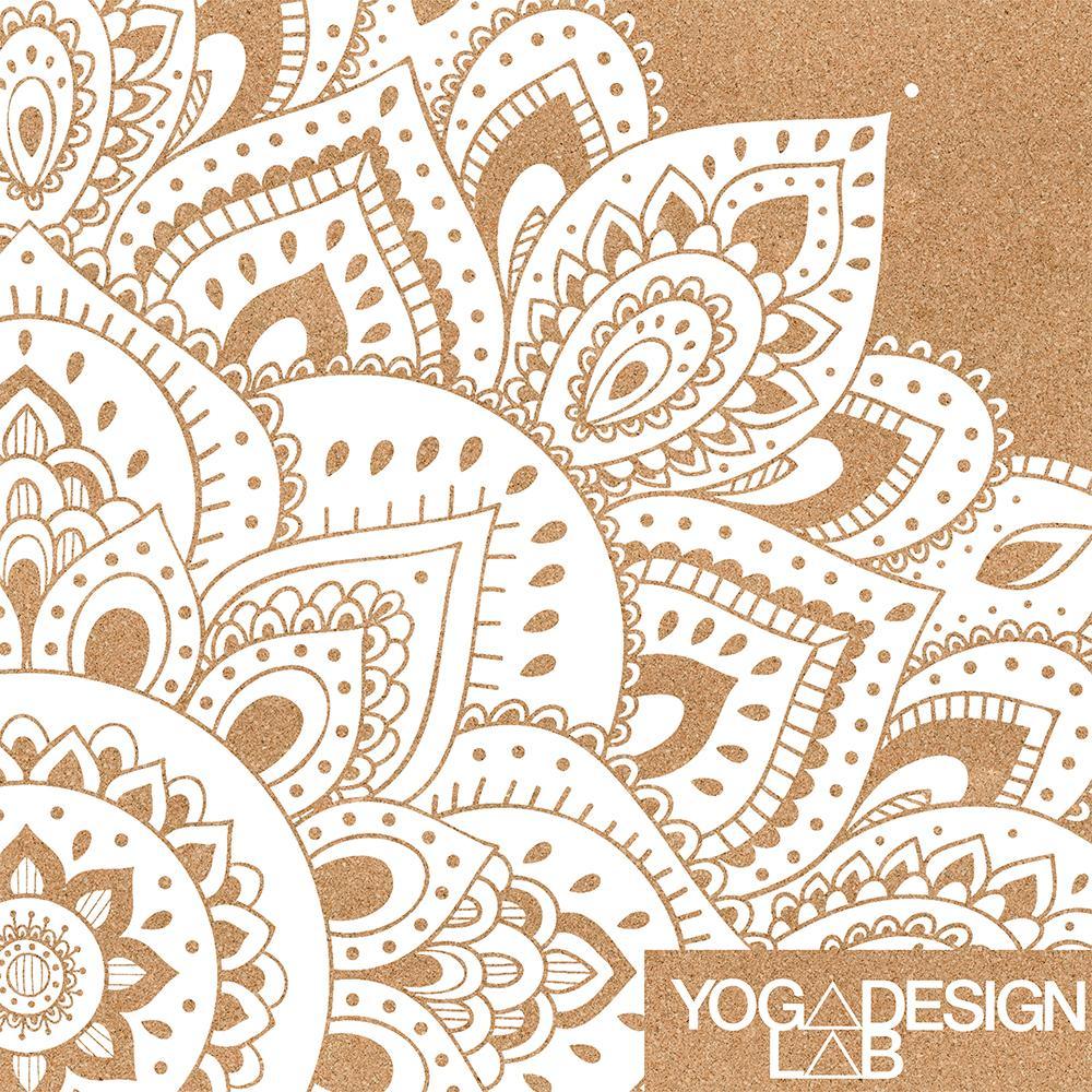 Travel Cork Yoga Mat - Mandala White - 1.5mm - Eco-friendly Yoga Mats - Yoga Design Lab 