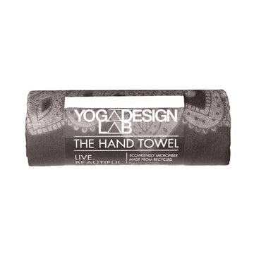 Yoga Hand Towel - Mandala Black - Ultra-Grippy, Moisture Absorbing & Quick-Dry