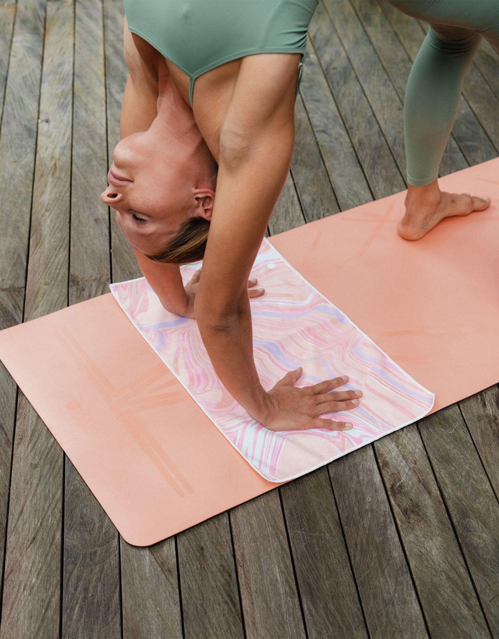 Yoga Hand Towel - Pearl - Ultra-Grippy, Moisture Absorbing & Quick-Dry - Yoga Design Lab 