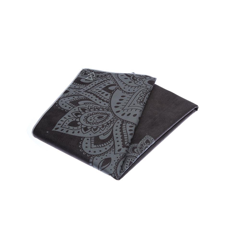 Yoga Mat Towel - Mandala Black - Ultra-Grippy, Moisture Absorbing & Quick-Dry - Yoga Design Lab 
