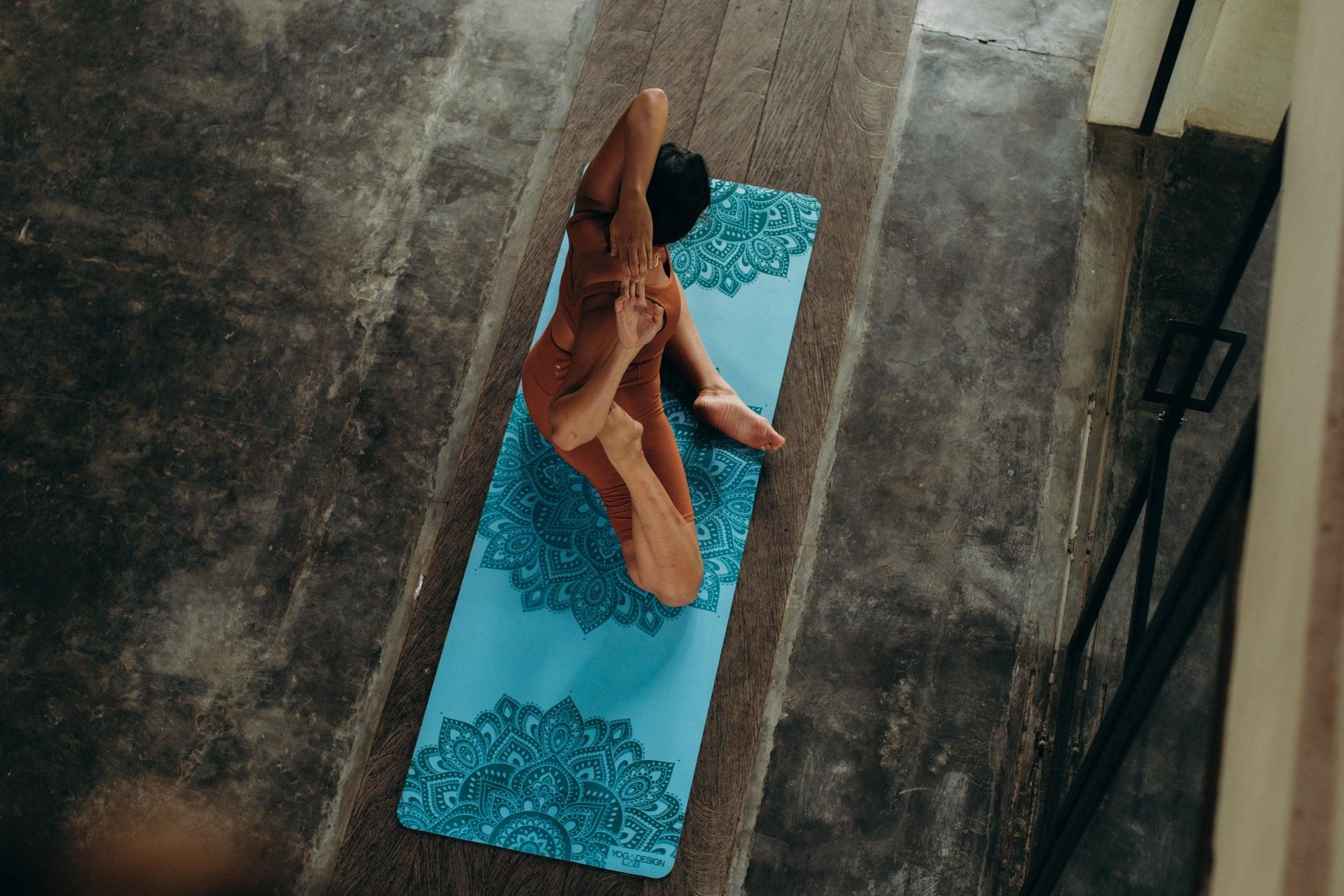Infinity Yoga Mat 3mm Mandala Aqua - Yoga Design Lab 